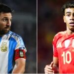 Messi vs yamal. अर्जेन्टिना, स्पेन, फिनालिसिमा, मेस्सी, लामिन यामाल, उरुग्वे, सेनटेनेरियो, Copa America, Euro 2024, Finalissima 2026.