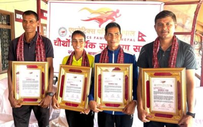 एथलेटिक्स परिवार नेपाल, वार्षिक साधारण सभा, खेलाडी सम्मान, प्रशिक्षक सम्मान, राष्ट्रिय एथलेटिक्स मिट, नेपाल रन, मिक्स रिले रन, खेलकुद समाचार, नेपाली एथलेटिक्स