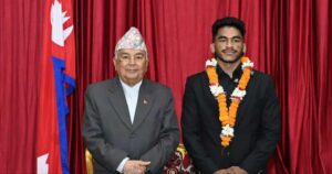 राष्ट्रपति रामचन्द्र पौडेल, रविन्द्र ढाँट सम्मान, एमएमए नेपाल, बझाङको बाघ, नेपाली खेलाडी, Matrix Fighter Night, खेलाडीको भविष्य, शीतल निवास सम्मान, नेपाल खेल समाचार, राष्ट्रपतिको सन्देश खेलकुद