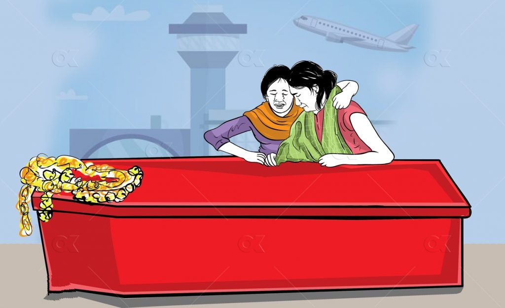 नेपालीको शव फर्कियो, बाकसमा फर्किएका नेपाली, १३९ नेपालीको मृत्यु, वैदेशिक रोजगारी दुर्घटना, TIA भन्सार, श्रमिक सुरक्षा नेपाल, Dead Body Repatriation Nepal, प्रवासी नेपाली मृत्यु