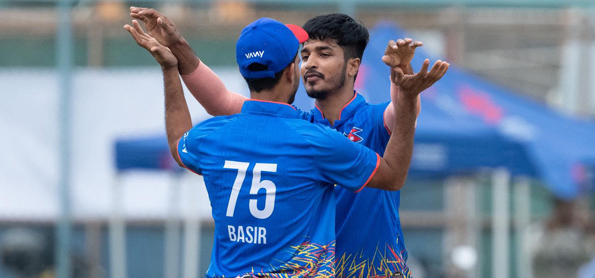 नेपाल भारत क्रिकेट, हङकङ सिक्सेस, नेपालको पहिलो जित, रसिद खान, सन्दीप जोरा, Kathmandu Dainik, खेलकुद समाचार